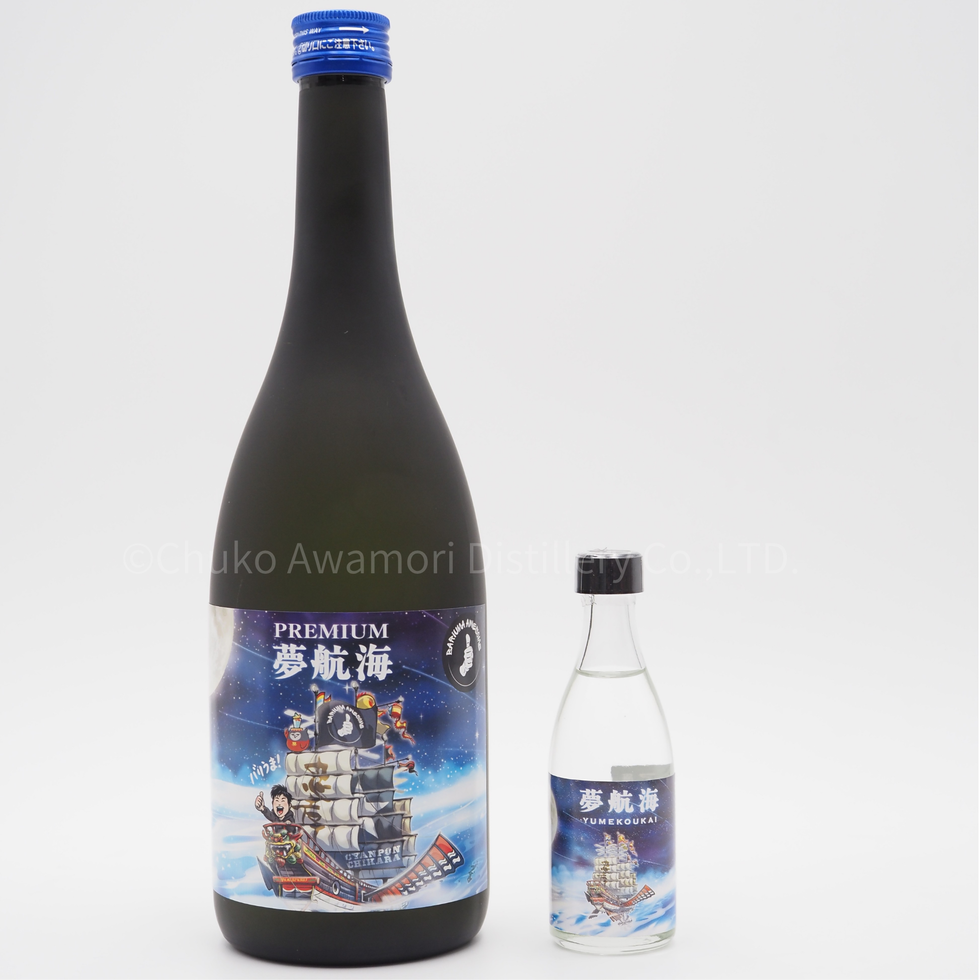 【送料無料】PREMIUM プレミアム夢航海40度720ml（ちゃんぽんちから氏コラボボトル×6本セット）『夢航30度50ml（非売品）6本おまけ付き』