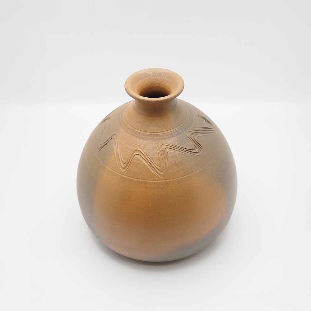 忠孝窯オリジナル酒器「1升甕（空甕）窯変入り」