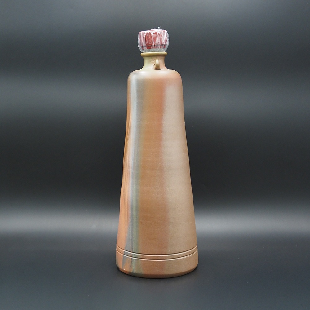 【アウトレット(B級)品】忠孝オリジナル陶器「琉球城焼 豊見3200ml空甕 シリコン蓋付き・窯変あり」