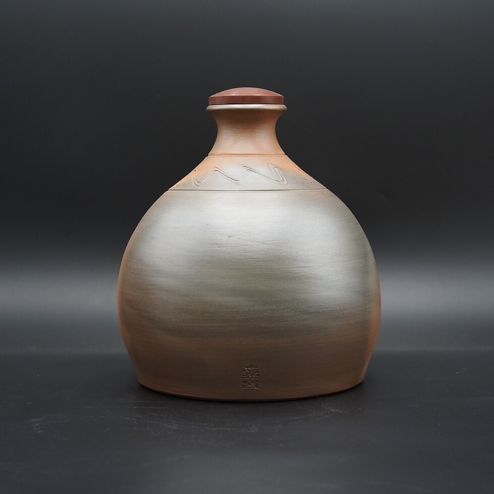 アウトレット(B級)品】忠孝オリジナル陶器「琉球城焼 一升空甕（1800ml