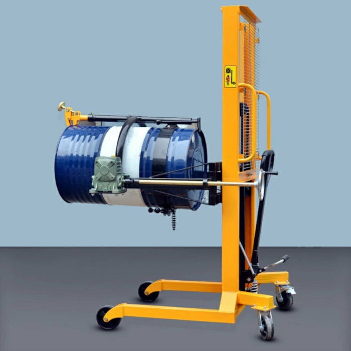 ドラム缶回転機付運搬、縦置き、横置き整理ハンドリフト logisticar400kg180度回転埼玉県 ドラム缶回転機付運搬、縦置き、横置き整理ハンドリフト