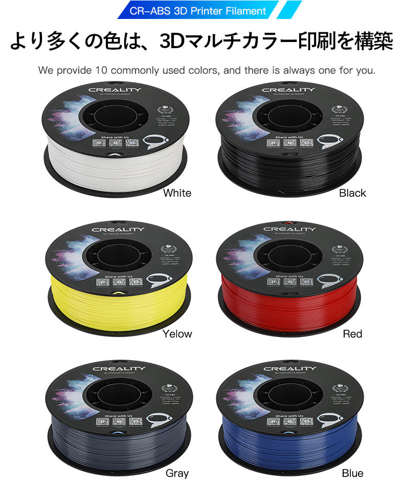 3Dץ󥿡 CR-ABS ե   Creality Ender꡼ ľ1.75mm 3Dץ󥿡  ̳ ABSե Ŭ絡 Creality٤ƤFDMDץ󥿡Ŭ