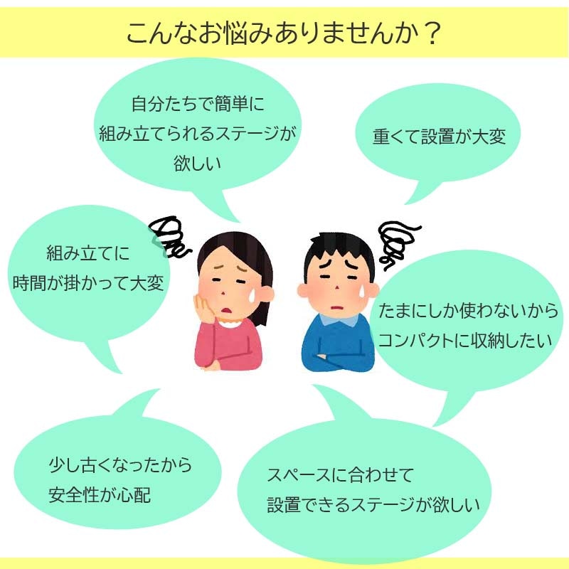 組立簡単】アルミステージセット 天板1x1m 60枚分 花道 4段
