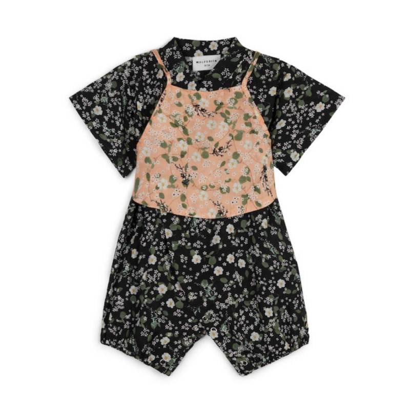 【WOLF&RITA】6-12Mのみ:JINBEI BLACK GARDEN BABY
