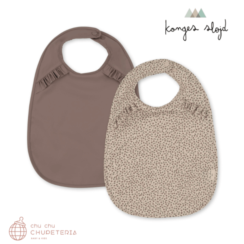 【konges sloejd】2 PACK DINNER BIB WITH FRILL