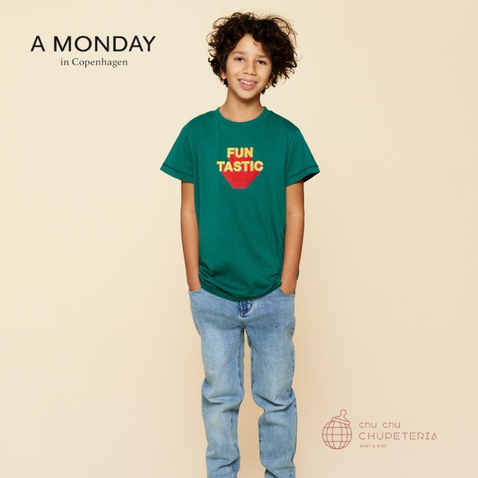 【A MONDAY】Funtastic T-shirt - Antique Green