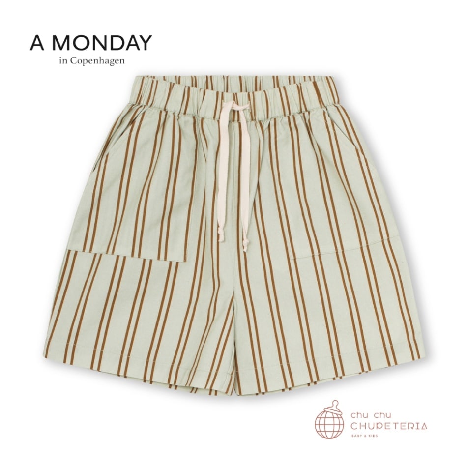 【A MONDAY】2Y,6Y:Bas Shorts - Sea Stripe
