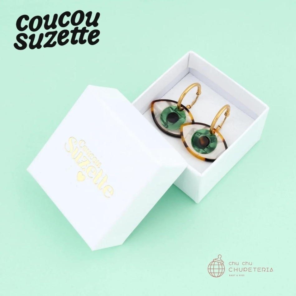 【Coucou Suzette】Green Eye Earrings