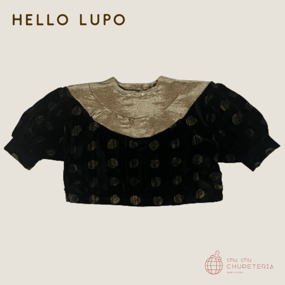 入荷中 Top LUPO】Gina HELLO - chu chu | ALL | Glitter / pois Golden トップス