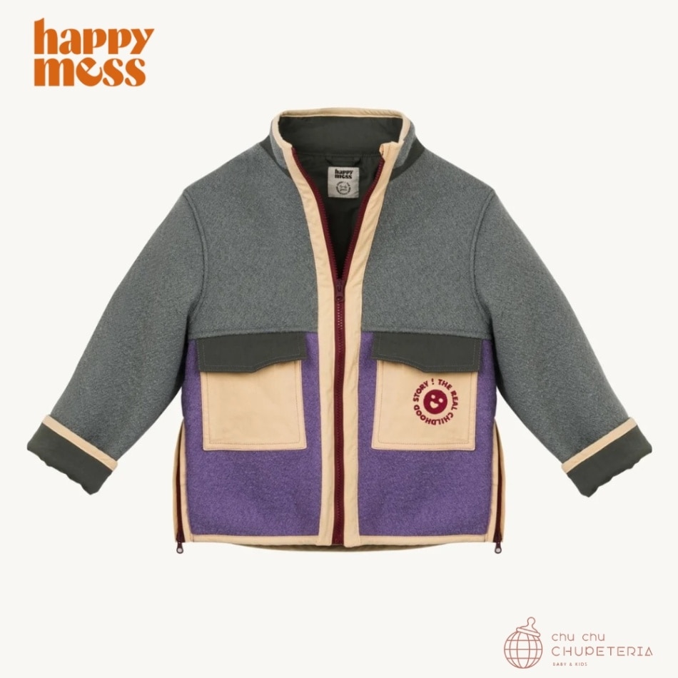 【happymess】woolen jacket - forest berry