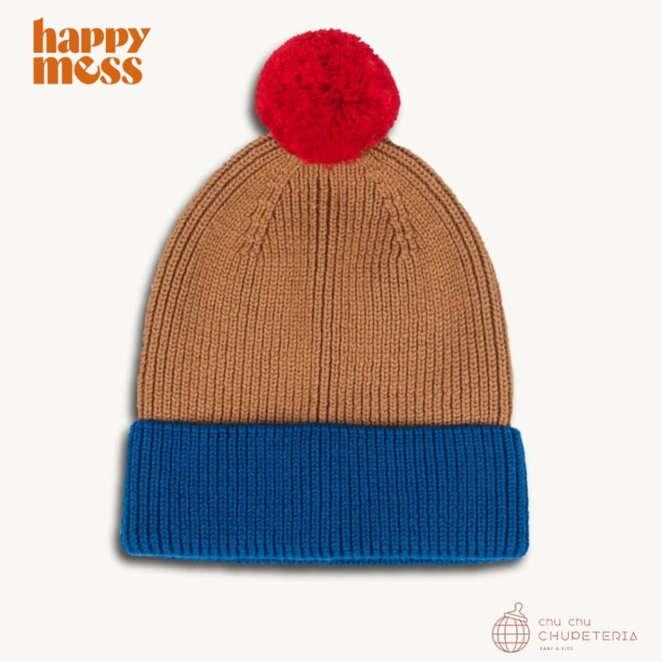 【happymess】merino beanie hat - caramel joy