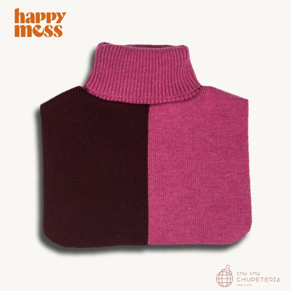 【happymess】merino neck warmer - cherry berry