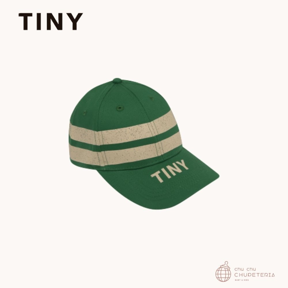 【TINY COTTONS】STRIPES CAP dark emerald
