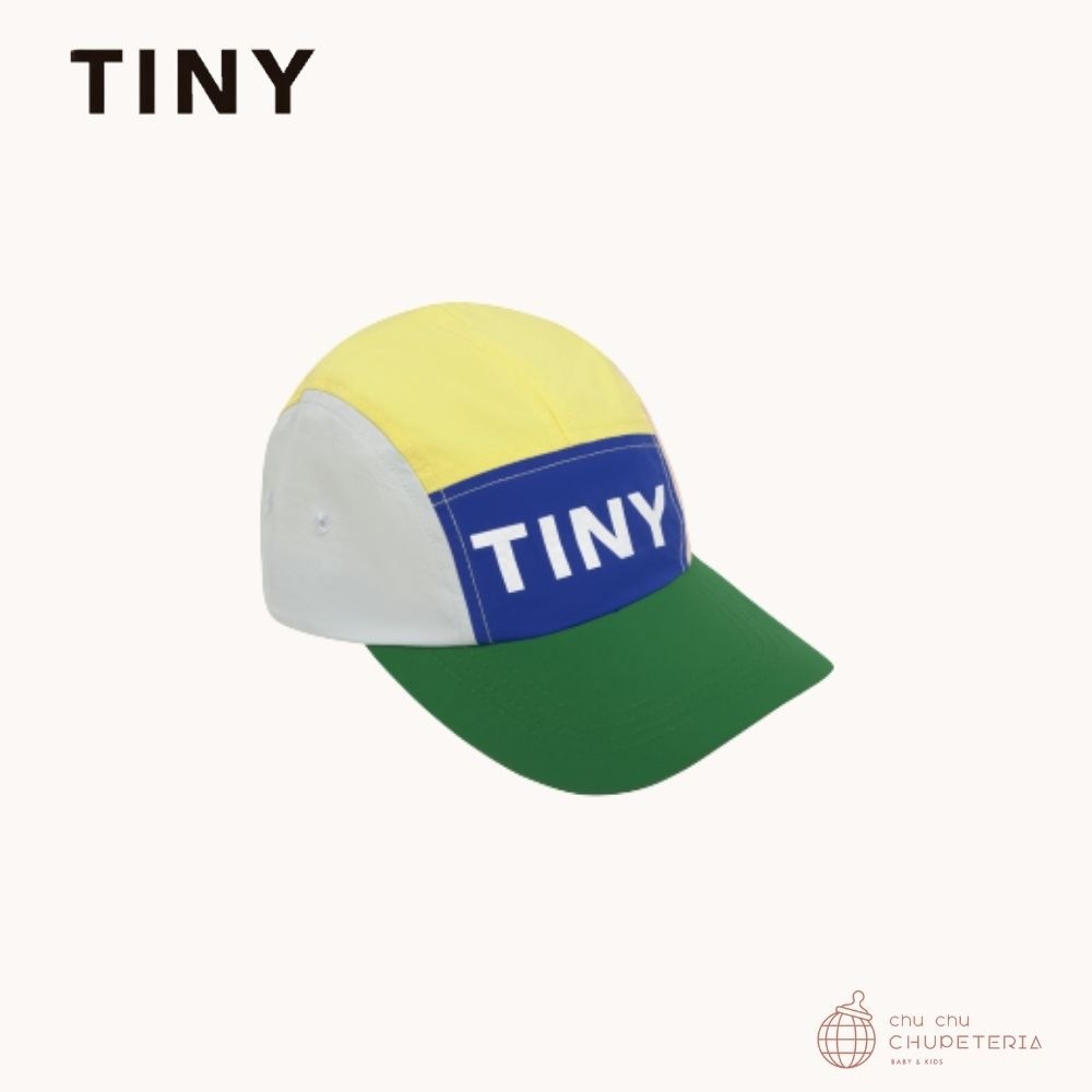 【TINY COTTONS】COLOR BLOCK CAP ultramarine/dark emerald