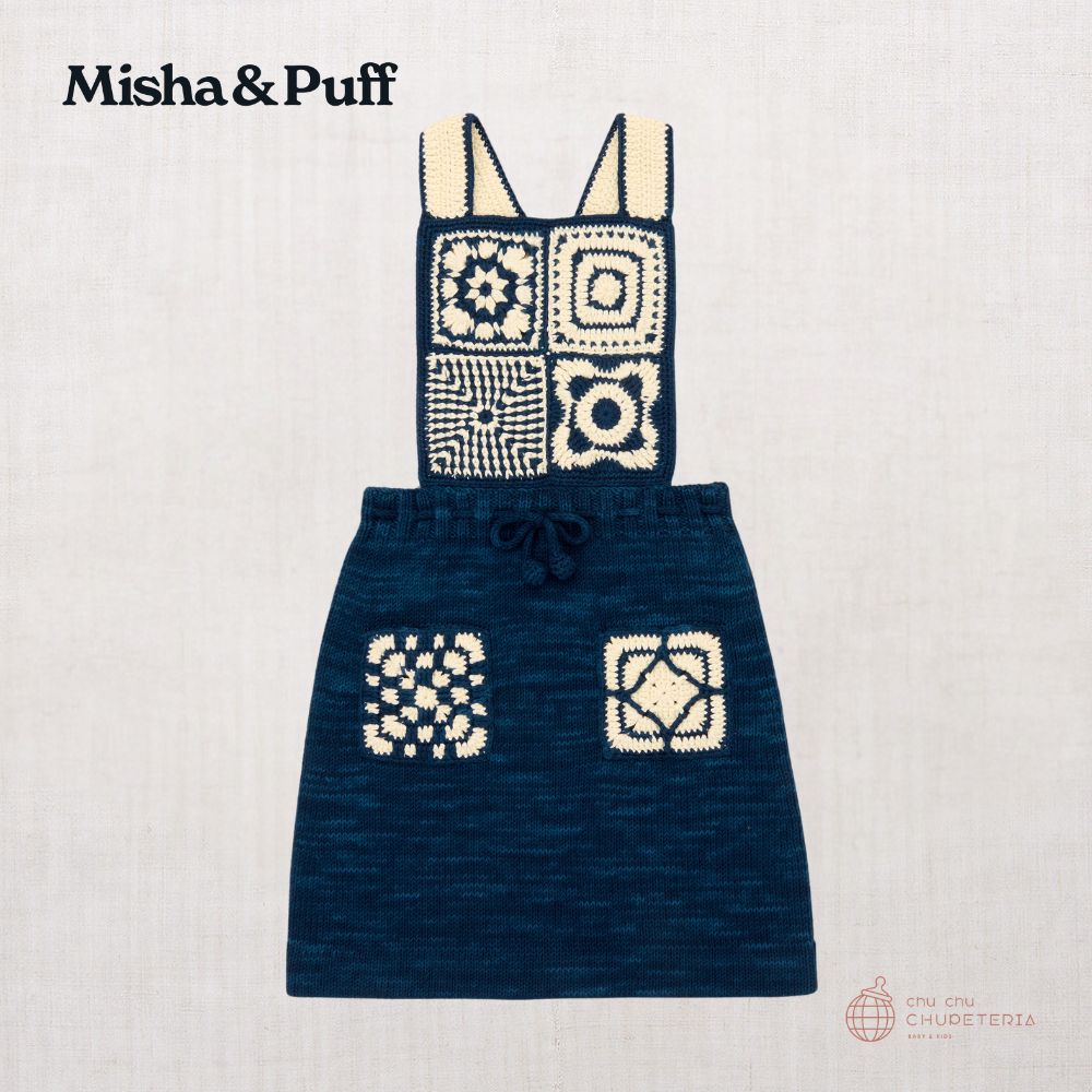 【Misha & Puff】ラスト1点_4Y: Crochet Afghan Pinafore - Celestial