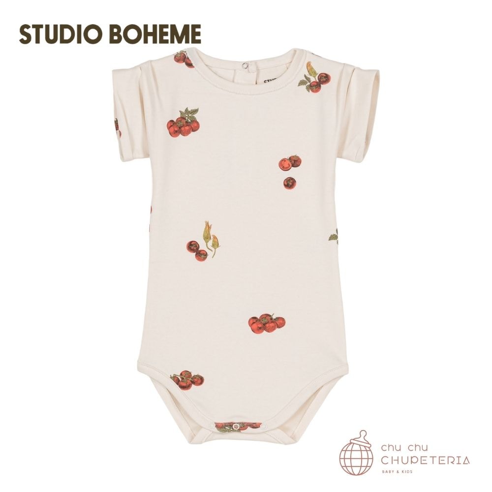 【STUDIO BOHEME】BODYSUIT BAMA - OFF WHITE  - TOMATO -
