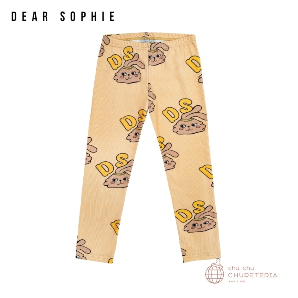 【DEAR SOPHIE】BUNNY YELLOW | RIB LEGGINGS