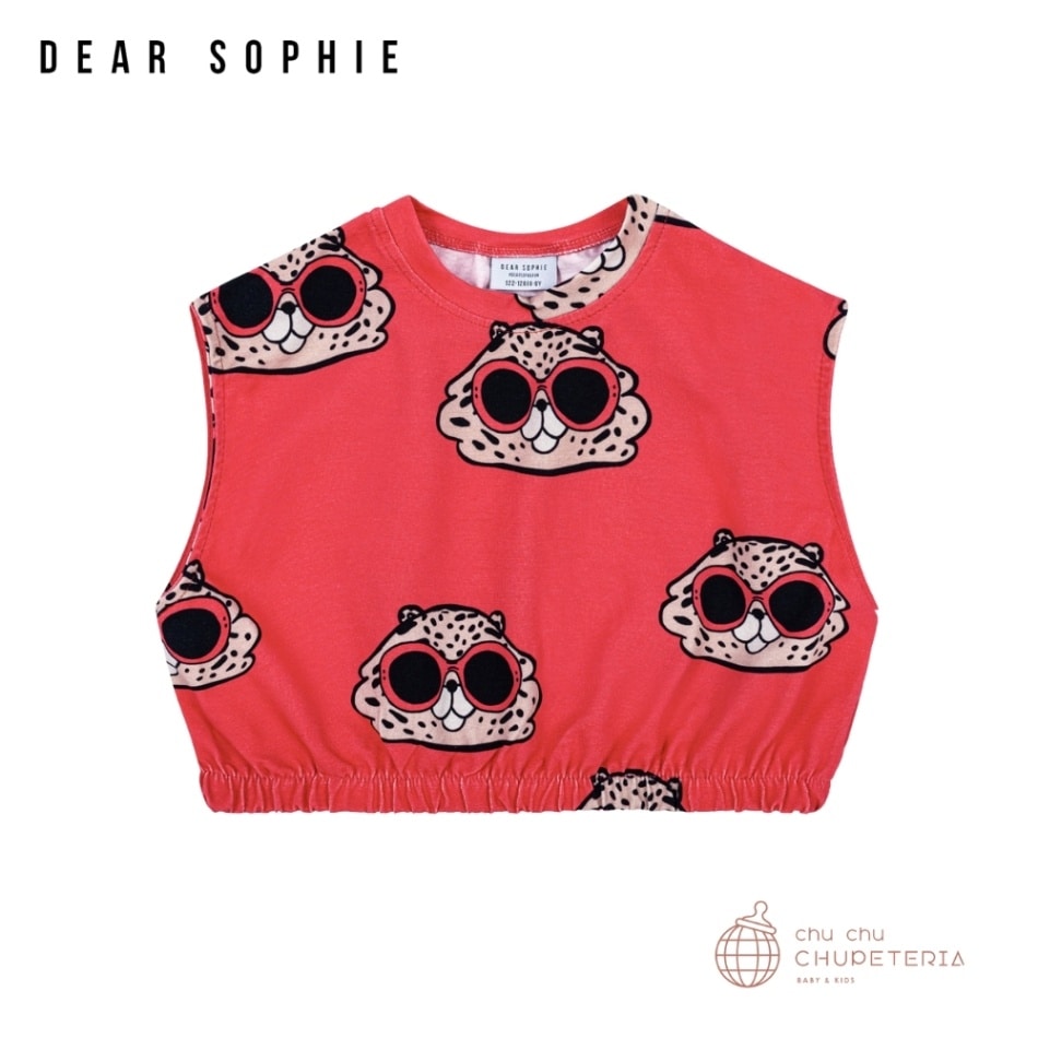 【DEAR SOPHIE】ラスト1点_4-6Y: HAMSTER RED BRICK | LOOSE CROP TOP