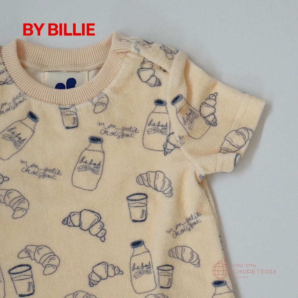 【BY BILLIE】Terry towel top - milk & croissant