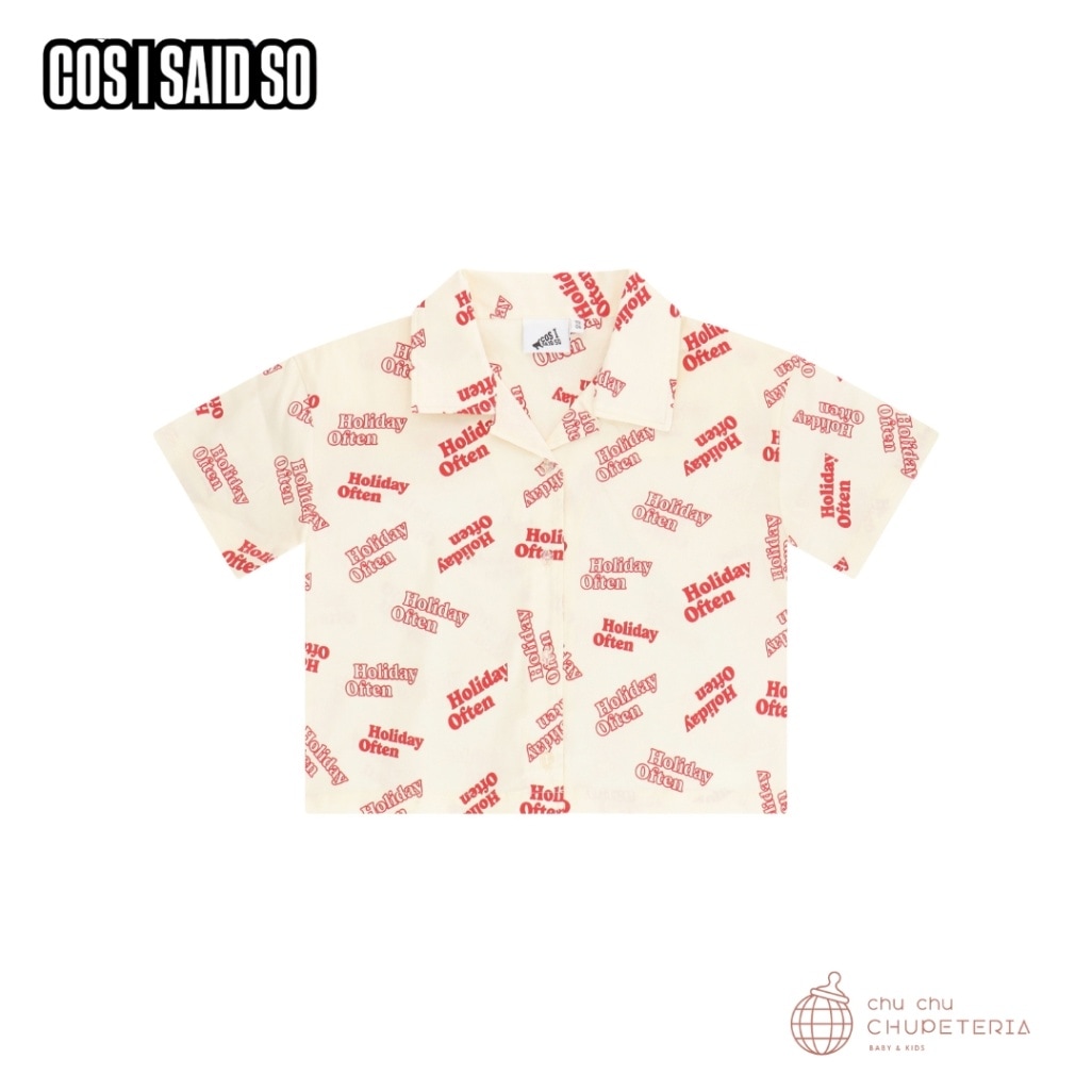 【OUTLET】【COS I SAID SO】 92/98: HOLIDAY OFTEN  ALL OVER SHIRT