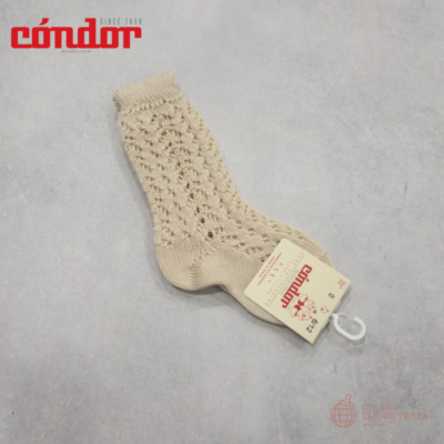 【Condor】Perle openwork knee socks 304: Lino