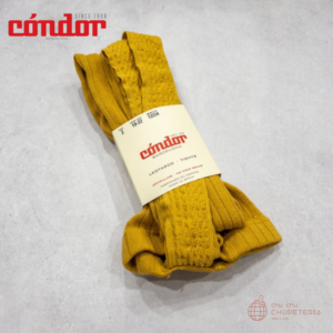 【Condor】Rib tights with elastic suspenders 629: Mostaza