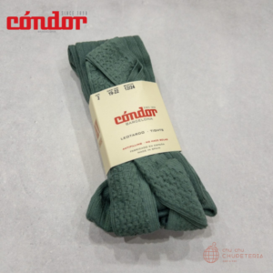 【Condor】Rib tights with elastic suspenders 761: Liquen