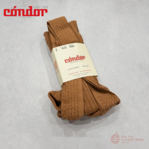 【Condor】Rib tights with elastic suspenders 688: Canela