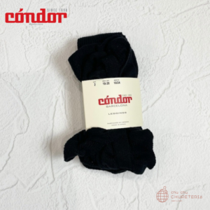【Condor】Flounced suspender cotton leggings - col 900: Negro