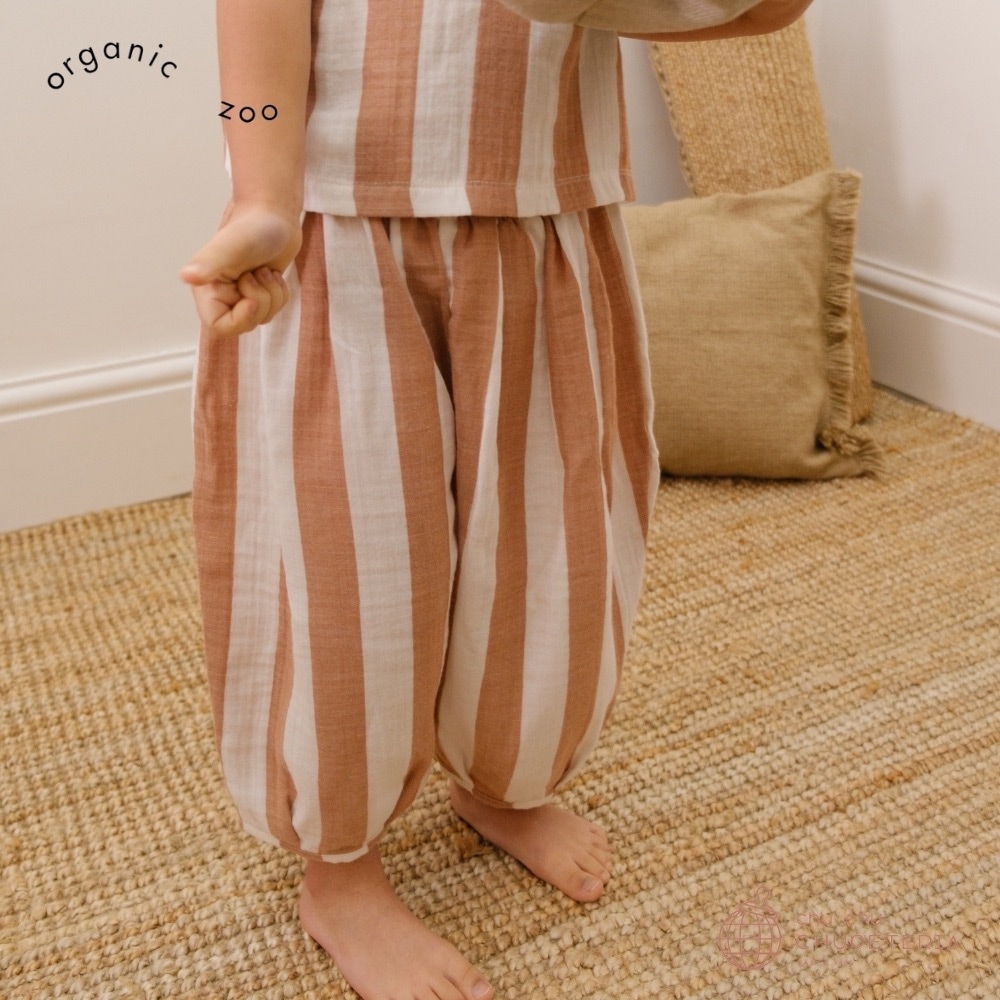 新品organic zoo Stripes Resort Pants 1-2y Sardine Stripes Resort Pants | Organic Zoo