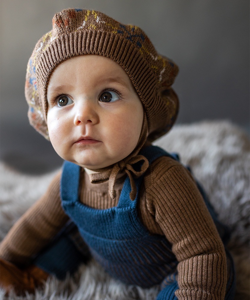 【MABLI】2Y,4Y: TIRION DUNGAREES - AZURITE BLUE/PECAN