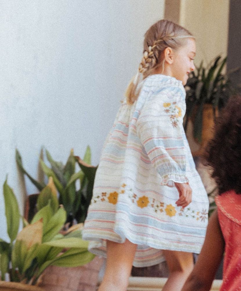 Lali Kids】2Y,4Y ; Tulip Dress in Border Stripe | Brand,Lali