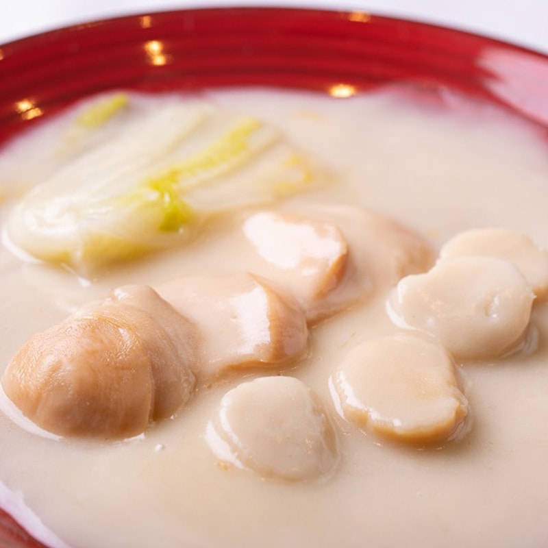 アワビと帆立貝柱のクリーム煮