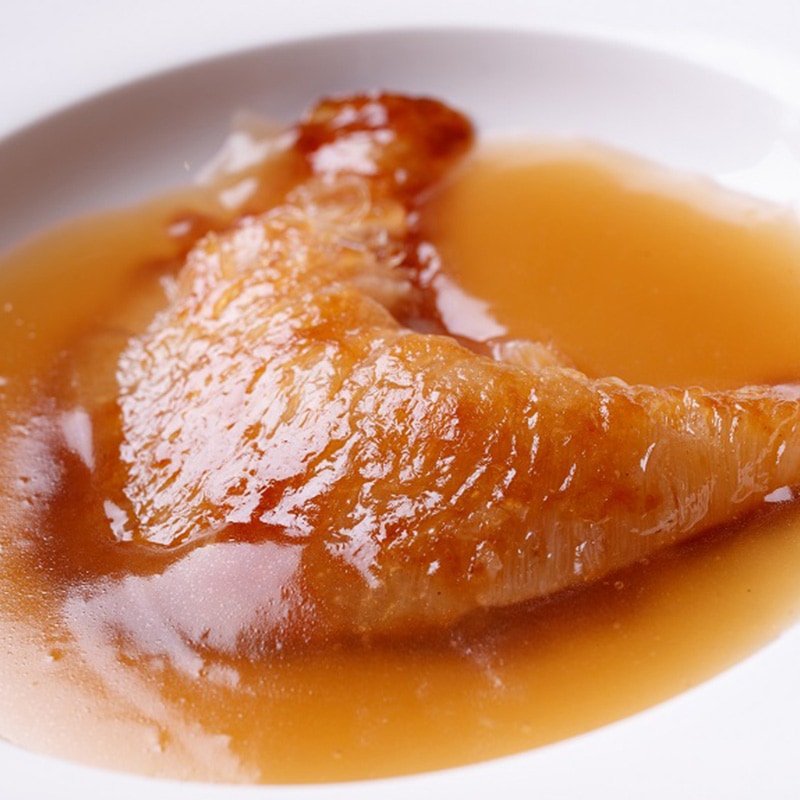 焼きフカヒレの上湯ソースとアワビのお粥のセット(2人前)