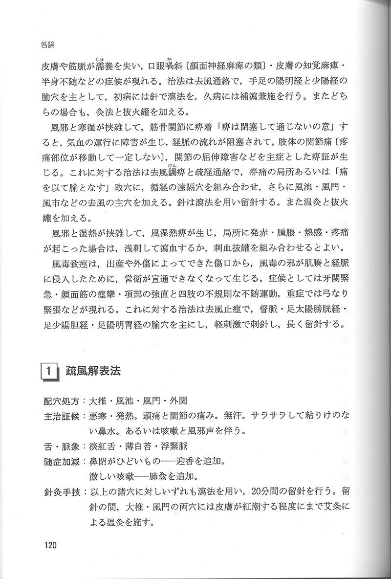 中医針灸学の治法と処方