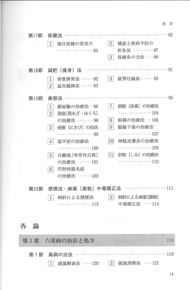 中医針灸学の治法と処方