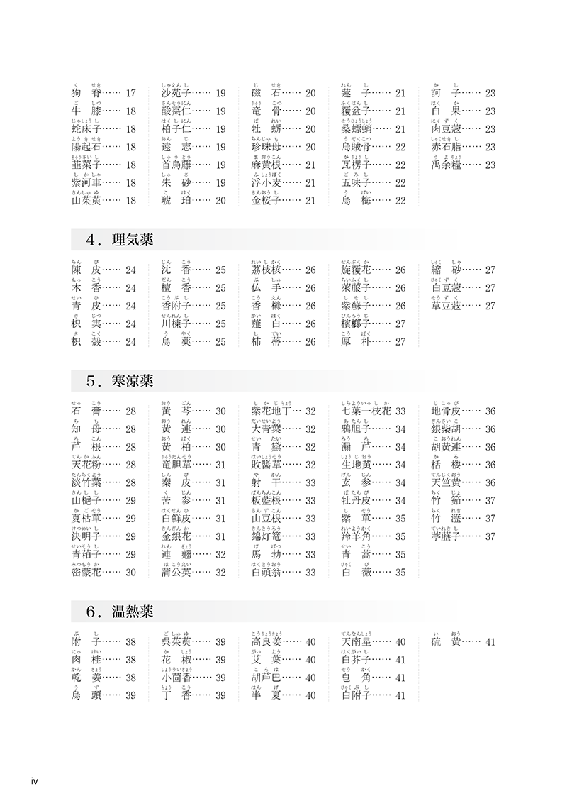 別冊・常用生薬一覧表