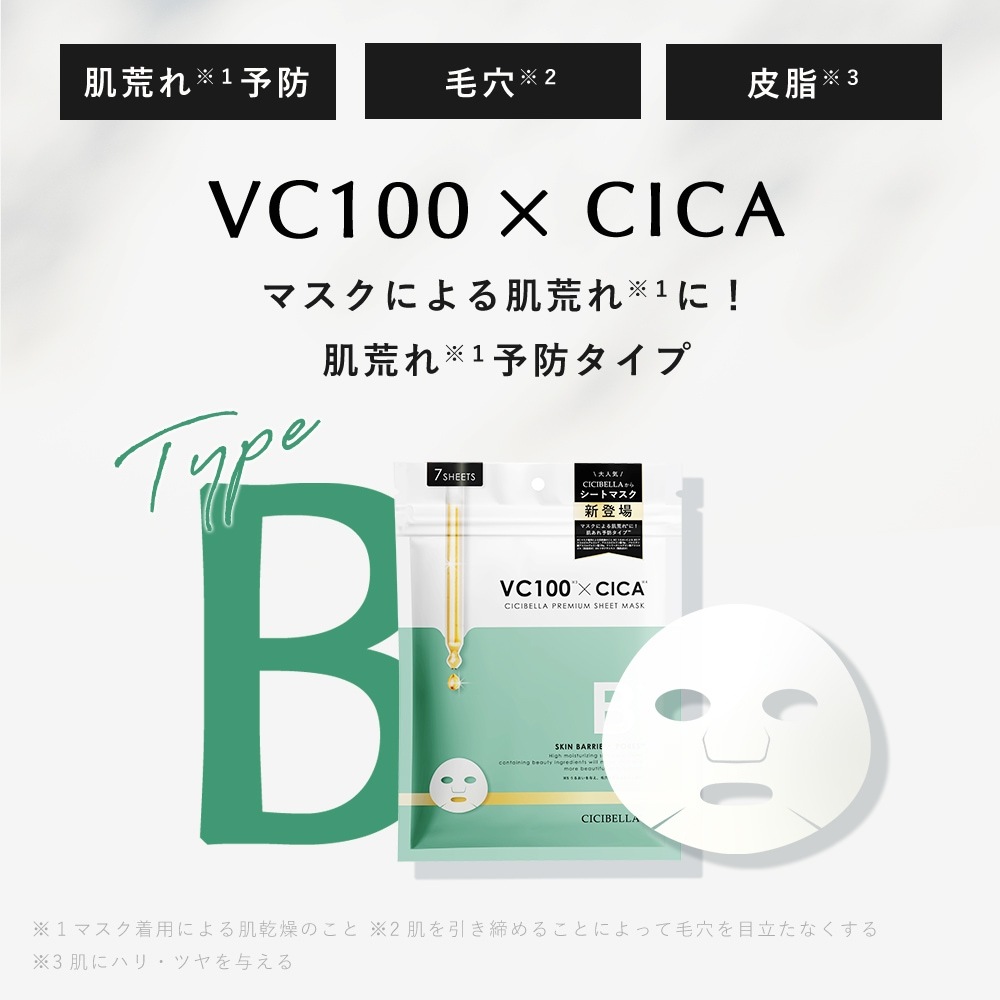 4袋セット]シートマスク7枚 CICIBELLA RETINOL CICA CBD | 製品