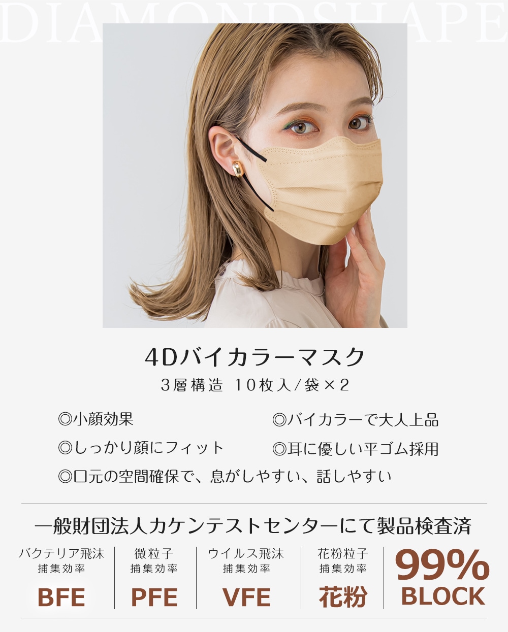 4Dバイカラーマスク 1袋/20枚 Dozza | すべての商品 | CICIBELLA