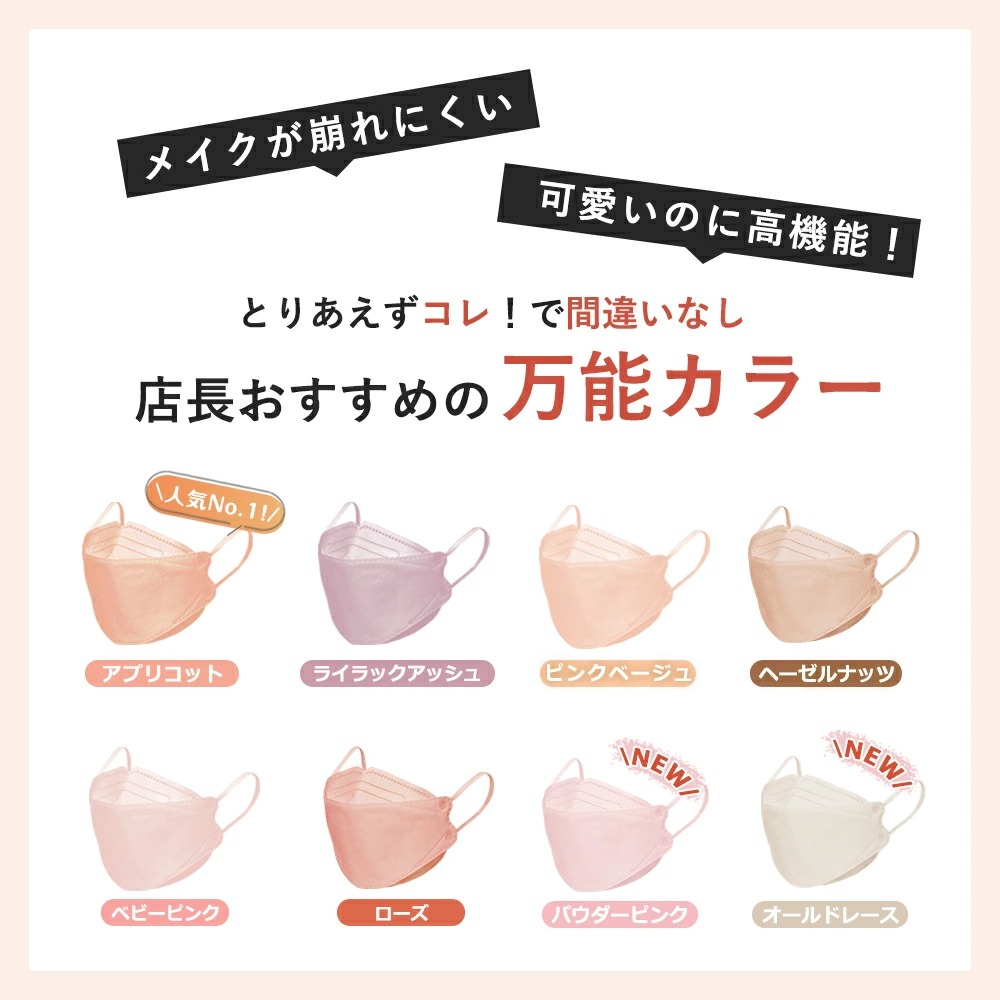 不織布マスク 50枚×4箱 立体マスク 20枚×4箱 血色マスク 3D