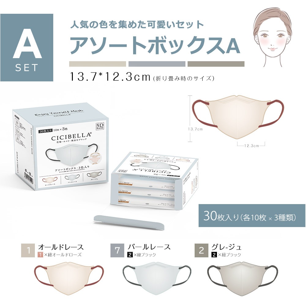 5Dマスク アソートボックス 30枚 30枚×1箱 | 製品情報,製品案内