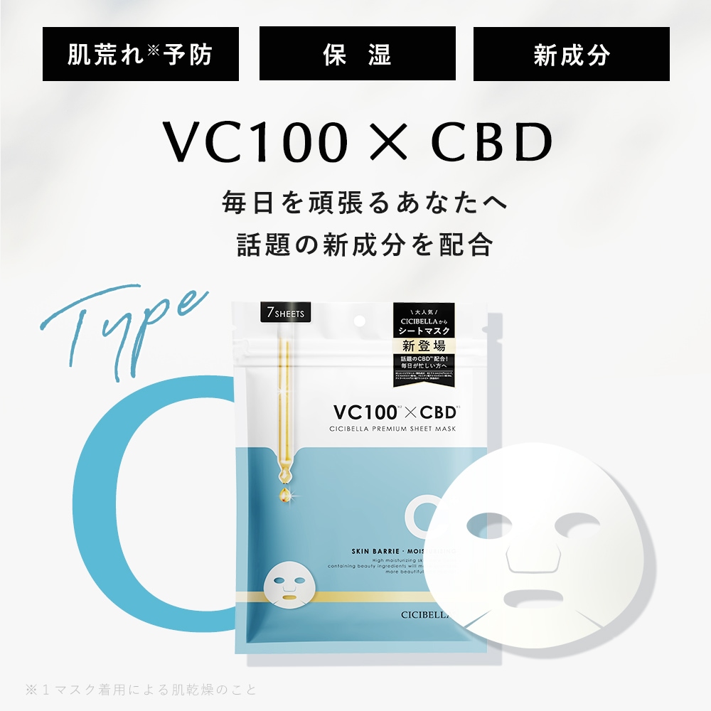 シートマスク7枚 CICIBELLA RETINOL CICA CBD | 製品情報,製品案内