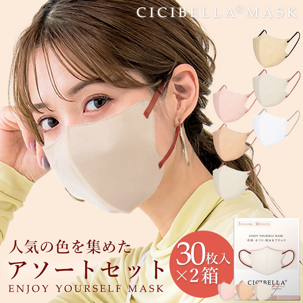 cicibella3Dマスク Cタイプ アソートボックス 2箱 | 製品情報,製品