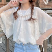 ワイドスリーブシフォンシャツ◆トップス　ワンサイズ|トップス|ファッションカテゴリー