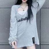 ハートネックロングスリーブシャツ◆トップス　S、M、L|トップス|ファッションカテゴリー
