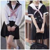 セーラー服上下+スカーフセット◆セットアップ　S、M、L、XL|セットアップ|ファッションカテゴリー