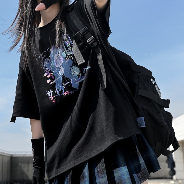 Snbl イラストプリントtシャツサイバーパンクver トップス Tシャツ S M L ファッションカテゴリー トップス Cielohuk