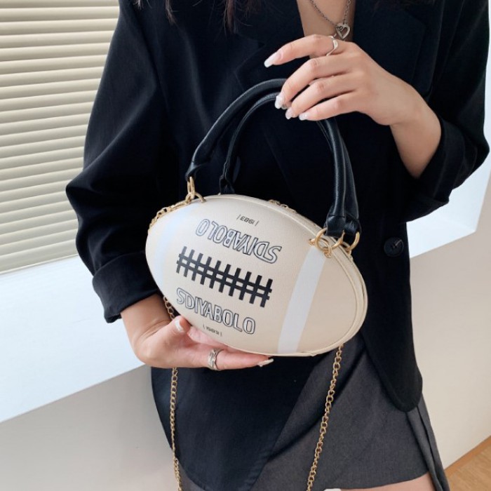 ラグビーボール型ショルダーバッグ◆ショルダーバッグ-CIELOHUK