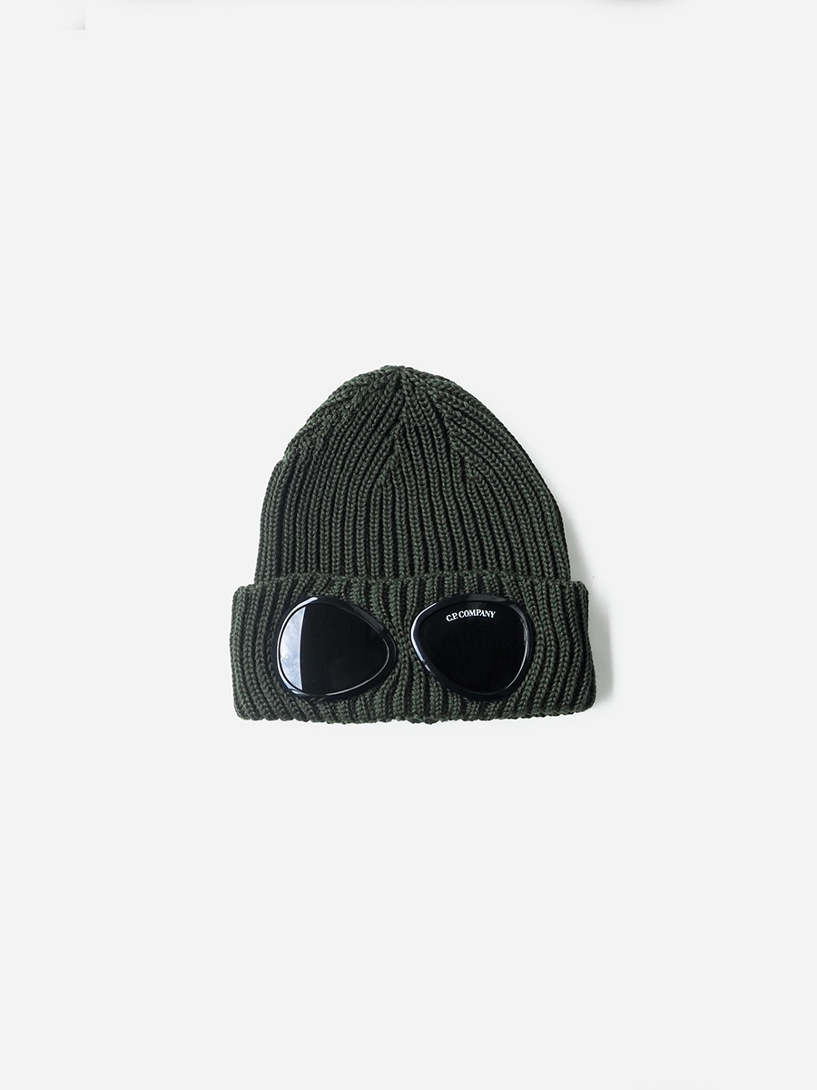 . COMPANY / EXTRA FINE MERINO WOOL GOGGLE BEANIE (IVY GREEN) 13CMAC122A/005509A-WACKOMARIA(ワコマリア)正規取扱店 CIENTO WEB STORE