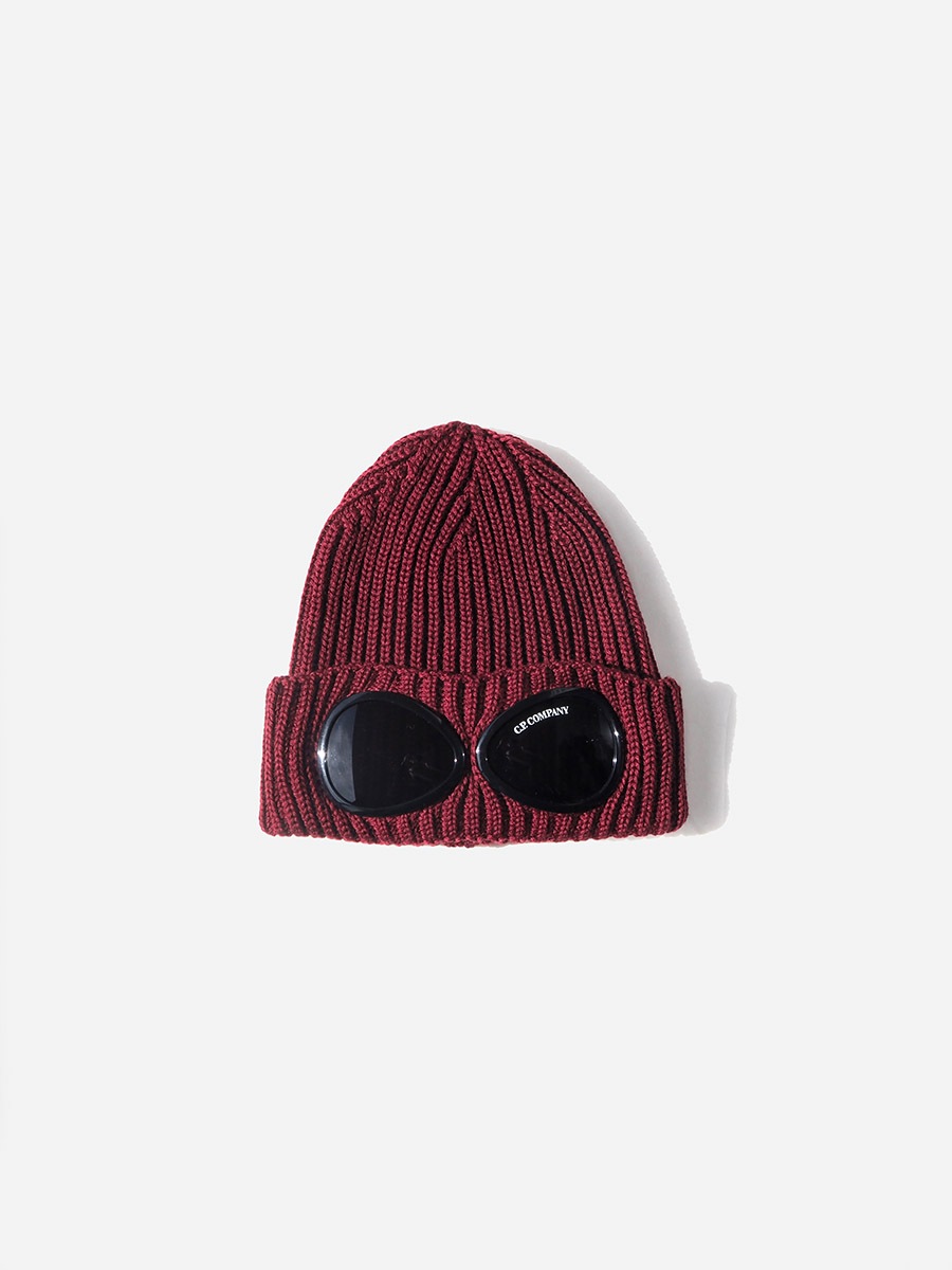 . COMPANY / EXTRA FINE MERINO WOOL GOGGLE BEANIE (RED) 13CMAC122A/005509A-WACKOMARIA(ワコマリア)正規取扱店 CIENTO WEB STORE
